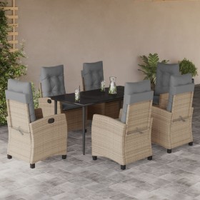 7-teiliges Garten-Esszimmer-Set mit Kissen synthetisches Rattan beige von , Gartensets - Ref: Foro24-3212827, Preis: 946,99 €...