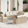 Gartensofa-Set mit beigen Kissen 8 Stück PE-Rattan von , Modulare Sofas für den Außenbereich - Ref: Foro24-3251575, Preis: 70...