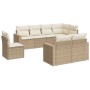 Gartensofa-Set mit beigen Kissen 8 Stück PE-Rattan von , Modulare Sofas für den Außenbereich - Ref: Foro24-3251575, Preis: 70...