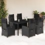 7-piece garden dining set with black synthetic rattan cushions by , Garden sets - Ref: Foro24-3212892, Price: 1,00 €, Discoun...