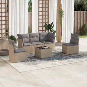 Set Gartensofas mit Kissen 6 Stück synthetisches Rattan beige von , Gartensets - Ref: Foro24-3249198, Preis: 385,37 €, Rabatt: %