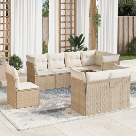 Set Gartensofas mit beigen Kissen 8 Stück PE Rattan von , Gartensets - Ref: Foro24-3249767, Preis: 610,02 €, Rabatt: %