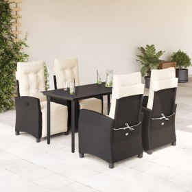 5-piece garden furniture set with black synthetic rattan cushions by , Garden sets - Ref: Foro24-3212955, Price: 599,99 €, Di...