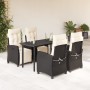 5-teiliges Gartenmöbel-Set mit Kissen synthetisches Rattan schwarz von , Gartensets - Ref: Foro24-3212955, Preis: 547,84 €, R...