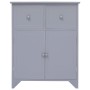 Armario auxiliar de madera de paulownia gris 60x30x75 cm de vidaXL, Aparadores - Ref: Foro24-284103, Precio: 123,61 €, Descue...