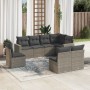 Garden sofa set 8 pieces and gray synthetic rattan cushions by , Modular outdoor sofas - Ref: Foro24-3251407, Price: 549,35 €...