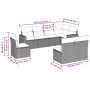 Garden sofa set 8 pieces and gray synthetic rattan cushions by , Modular outdoor sofas - Ref: Foro24-3251407, Price: 549,35 €...