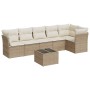 Set aus 7-teiligen Gartensofas und Kissen, synthetisches Rattan, beige von , Gartensets - Ref: Foro24-3249507, Preis: 511,66 ...