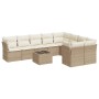 Garden sofa set with beige cushions 10 pieces synthetic rattan by , Garden sets - Ref: Foro24-3250017, Price: 774,29 €, Disco...