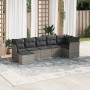 7-teiliges Gartensofa-Set mit grauen PE-Rattan-Kissen von , Gartensets - Ref: Foro24-3249809, Preis: 440,99 €, Rabatt: %