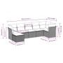 7-teiliges Gartensofa-Set mit grauen PE-Rattan-Kissen von , Gartensets - Ref: Foro24-3249809, Preis: 440,99 €, Rabatt: %