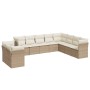 Set Gartensofas mit beigen Kissen 10 Stück synthetisches Rattan von , Gartensets - Ref: Foro24-3249697, Preis: 723,86 €, Raba...