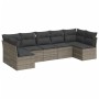 7-piece garden sofa set with gray PE rattan cushions by , Garden sets - Ref: Foro24-3249269, Price: 433,93 €, Discount: %