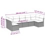 7-teiliges Gartensofa-Set mit grauen PE-Rattan-Kissen von , Gartensets - Ref: Foro24-3249269, Preis: 433,93 €, Rabatt: %