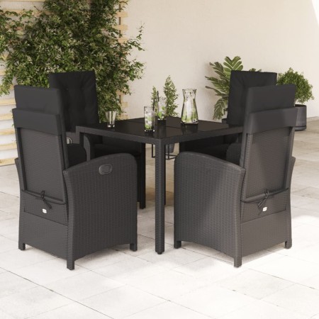 Set de muebles jardín 5 pzas con cojines ratán sintético negro de , Conjuntos de jardín - Ref: Foro24-3212205, Precio: 613,95...