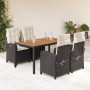 5-teiliges Gartenmöbel-Set mit Kissen synthetisches Rattan schwarz von , Gartensets - Ref: Foro24-3212224, Preis: 616,82 €, R...