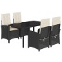 Set de muebles jardín 5 pzas con cojines ratán sintético negro de , Conjuntos de jardín - Ref: Foro24-3212197, Precio: 623,20...