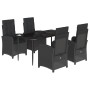 Set de muebles jardín 5 pzas con cojines ratán sintético negro de , Conjuntos de jardín - Ref: Foro24-3212314, Precio: 685,99...