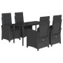 Set de muebles jardín 5 pzas con cojines ratán sintético negro de , Conjuntos de jardín - Ref: Foro24-3212323, Precio: 643,99...