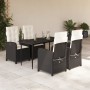 Set de muebles jardín 5 pzas con cojines ratán sintético negro de , Conjuntos de jardín - Ref: Foro24-3212293, Precio: 577,12...