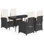 Set de muebles jardín 5 pzas con cojines ratán sintético negro de , Conjuntos de jardín - Ref: Foro24-3212293, Precio: 577,12...