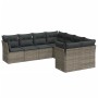 Set de sofás de jardín 8 pzas y cojines ratán sintético gris de , Conjuntos de jardín - Ref: Foro24-3250429, Precio: 498,99 €...