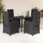 Set de muebles jardín 5 pzas con cojines ratán sintético negro de , Conjuntos de jardín - Ref: Foro24-3212529, Precio: 657,56...