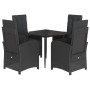 Set de muebles jardín 5 pzas con cojines ratán sintético negro de , Conjuntos de jardín - Ref: Foro24-3212529, Precio: 657,56...