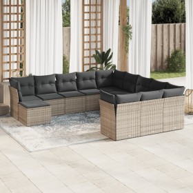 Set de sofás de jardín 12 pzas con cojines ratán sintético gris de , Conjuntos de jardín - Ref: Foro24-3250469, Precio: 786,7...