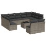 12-piece garden sofa set with gray synthetic rattan cushions by , Garden sets - Ref: Foro24-3250199, Price: 689,18 €, Discoun...