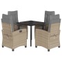 5-piece garden dining set with beige synthetic rattan cushions by , Garden sets - Ref: Foro24-3212833, Price: 566,87 €, Disco...