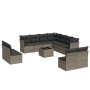 12-teiliges Gartensofa-Set mit grauen synthetischen Rattankissen von , Gartensets - Ref: Foro24-3249669, Preis: 752,56 €, Rab...