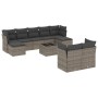 Garden sofa set 10 pieces with gray synthetic rattan cushions by , Garden sets - Ref: Foro24-3250159, Price: 595,82 €, Discou...