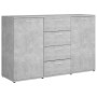 Aparador de madera contrachapada gris hormigón 120x35,5x75 cm de , Aparadores - Ref: Foro24-801332, Precio: 159,79 €, Descuen...