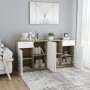 Sonoma oak white engineered wood sideboard 160x36x75 cm by , Sideboards - Ref: Foro24-3054776, Price: 218,99 €, Discount: %