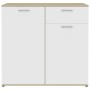 Sonoma oak white engineered wood sideboard 160x36x75 cm by , Sideboards - Ref: Foro24-3054776, Price: 218,99 €, Discount: %