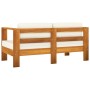 Garden furniture 4 pcs cushions cream acacia wood by , Garden sets - Ref: Foro24-3057929, Price: 671,53 €, Discount: %