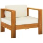 Garden furniture 4 pcs cushions cream acacia wood by , Garden sets - Ref: Foro24-3057929, Price: 671,53 €, Discount: %