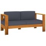 Garden furniture 4 pcs dark gray acacia wood cushions by , Garden sets - Ref: Foro24-3057948, Price: 687,16 €, Discount: %