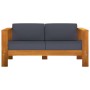 Garden furniture 4 pcs dark gray acacia wood cushions by , Garden sets - Ref: Foro24-3057948, Price: 687,16 €, Discount: %