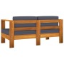 Garden furniture 4 pcs dark gray acacia wood cushions by , Garden sets - Ref: Foro24-3057948, Price: 687,16 €, Discount: %