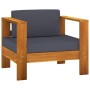 Garden furniture 4 pcs dark gray acacia wood cushions by , Garden sets - Ref: Foro24-3057948, Price: 687,16 €, Discount: %