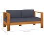 Garden furniture 4 pcs dark gray acacia wood cushions by , Garden sets - Ref: Foro24-3057948, Price: 687,16 €, Discount: %