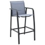 High table and garden bar stools 3 pieces black and gray by , Garden sets - Ref: Foro24-3073573, Price: 280,62 €, Discount: %