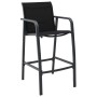 High table and garden bar stools 7 pieces black and gray by , Garden sets - Ref: Foro24-3073578, Price: 590,48 €, Discount: %