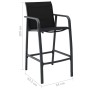 High table and garden bar stools 7 pieces black and gray by , Garden sets - Ref: Foro24-3073578, Price: 590,48 €, Discount: %