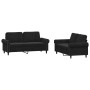 2-teilige Sofagarnitur aus schwarzem Samt mit Kissen von , Sofas - Ref: Foro24-3202215, Preis: 534,52 €, Rabatt: %