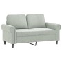 Sofagarnitur mit Kissen, 3-teilig, hellgrauer Samt von , Sofas - Ref: Foro24-3202220, Preis: 560,18 €, Rabatt: %