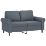 Dreiteilige Sofagarnitur aus dunkelgrauem Samt mit Kissen von , Sofas - Ref: Foro24-3202281, Preis: 655,26 €, Rabatt: %