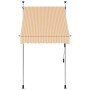 Manual retractable awning 100 cm orange and white striped by , Awnings - Ref: Foro24-145831, Price: 87,27 €, Discount: %